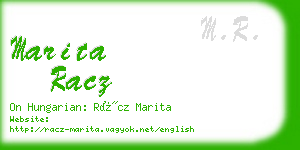 marita racz business card